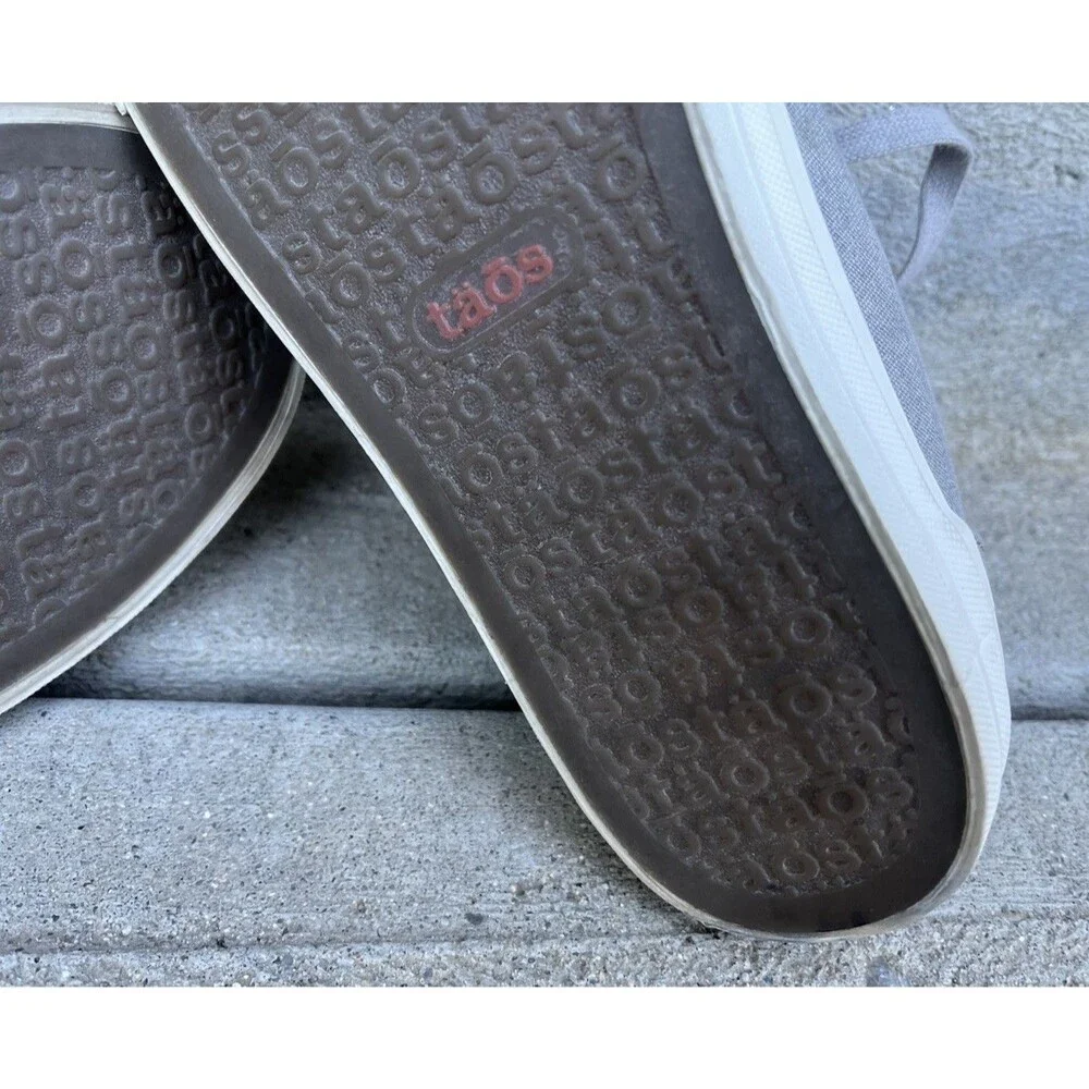 Taos Plim Soul Women's 7.5 Gray Canvas Lace-Up Sneakers - Picture 10 of 13
